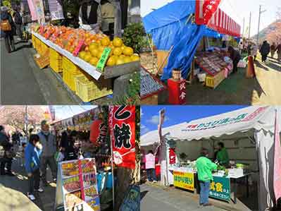 河津桜まつり　地場産品などの販売