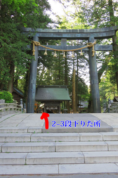 諏訪大社 三之御柱の場所